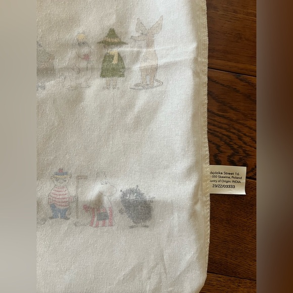 Moomin Bag 100% Cotton Tote Shopper White Multicolor - Picture 10 of 13